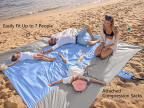 WEKAPO Sand Free Beach Blanket, Periwinkle Blue