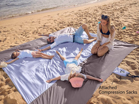 WEKAPO Sand Free Beach Blanket, Purple