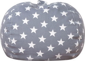 WEKAPO Stuffed Animal Storage Bean Bag Cover,Grey Star