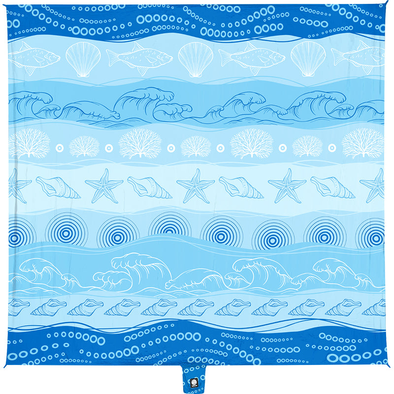 WEKAPO Sand Free Beach Blanket, Bohemian Starfish