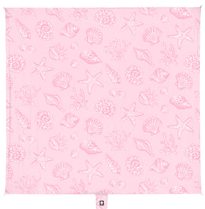 WEKAPO Sand Free Beach Blanket,Pink Sea Shells