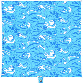 WEKAPO Sand Free Beach Blanket, Blue Ocean Waves