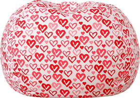 WEKAPO Stuffed Animal Storage Bean Bag Cover,Heart