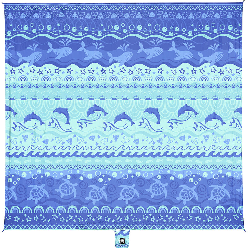 WEKAPO Sand Free Beach Blanket, Bohemian Sealife