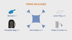 WEKAPO Beach Tent Sun Shelter,Periwinkle Blue